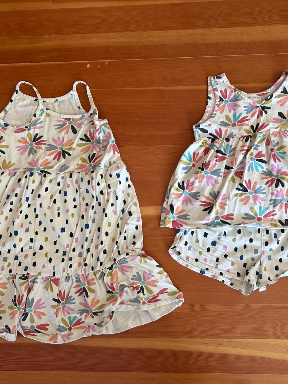 Hanna Andersson dress and tank/short set. Size 130 (girls 8)